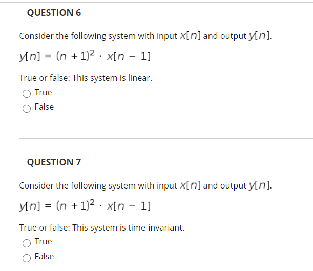 Solved QUESTION 6 Consider the following system with input | Chegg.com