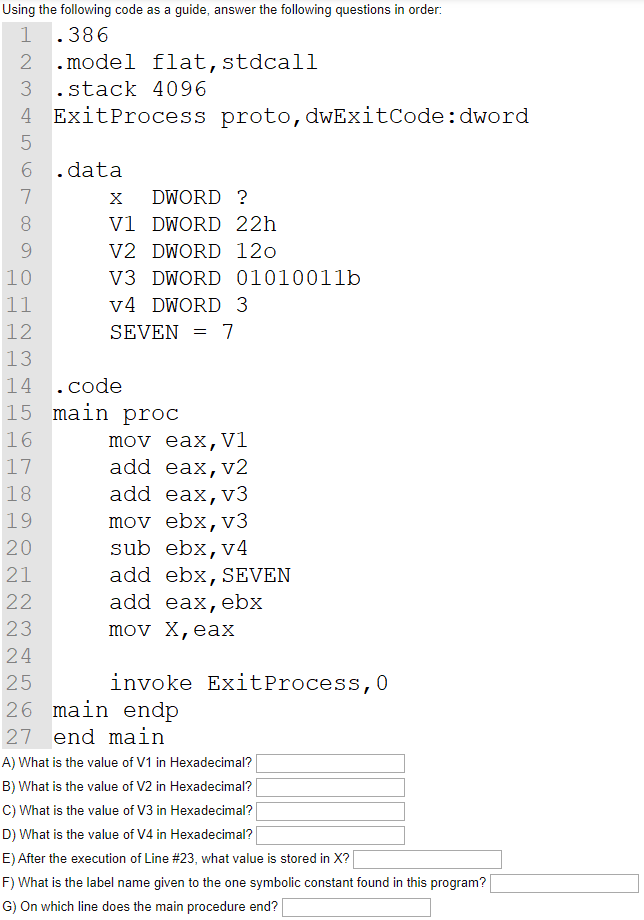 Solved Using the following code as a guide, answer the | Chegg.com