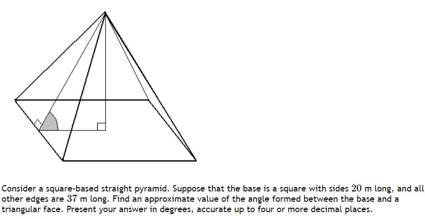 Solved Consider A Square Based Straight Pyramid Suppose 5818