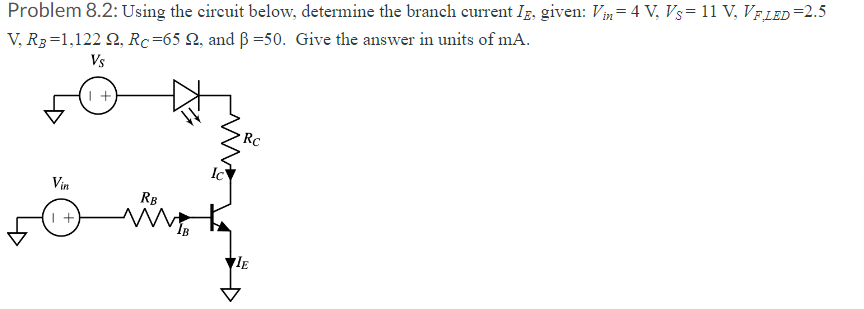 Solved Problem 8.2: Using The Circuit Below, Determine The | Chegg.com