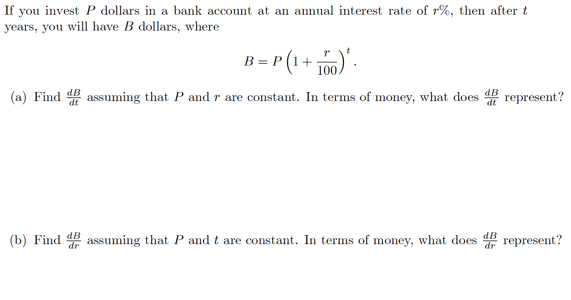 solved-if-you-invest-p-dollars-in-a-bank-account-at-an-chegg