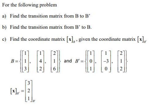 Solved For The Following Problem A) Find The Transition | Chegg.com