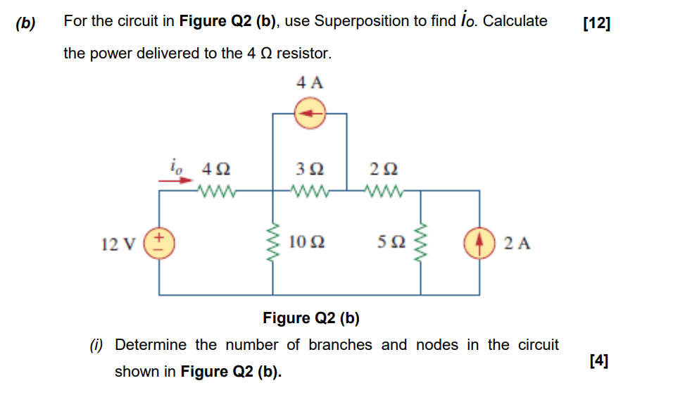 Solved (b) For the circuit in Figure Q2 (b), use | Chegg.com