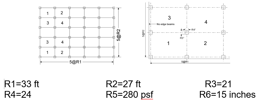 1 Figure shows a flat plate floor. It is divided into | Chegg.com