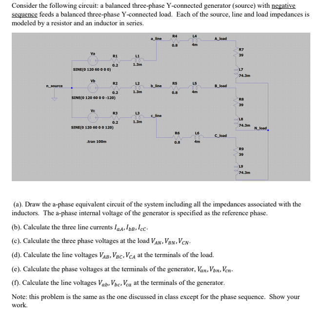 Solved Consider the following circuit: a balanced | Chegg.com