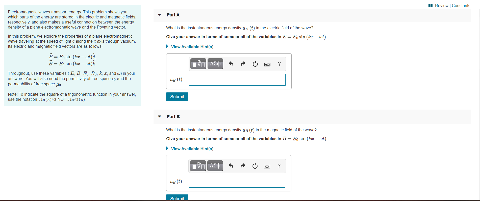 solved-review-constants-part-a-electromagnetic-waves-chegg