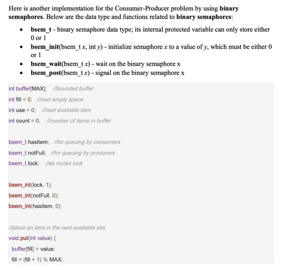 Solved Here is another implementation for the | Chegg.com