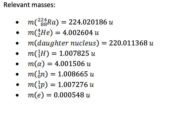 solved-radium-224-undergoes-alpha-decay-with-a-half-life-of-chegg