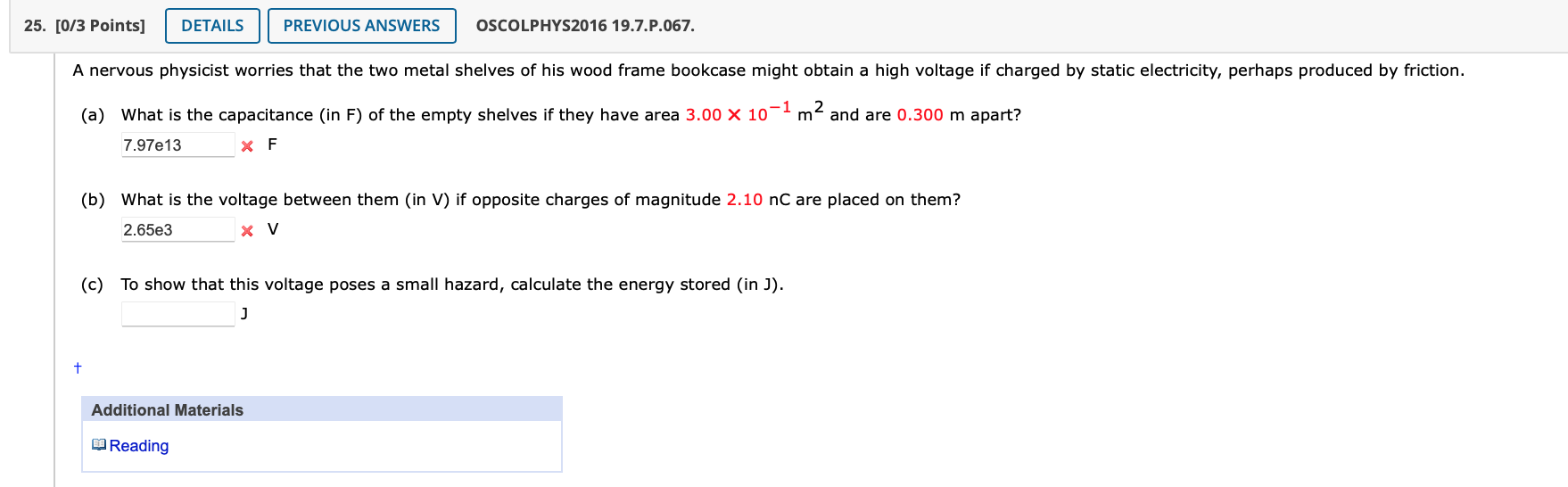 Solved 25. [0/3 Points] DETAILS PREVIOUS ANSWERS | Chegg.com