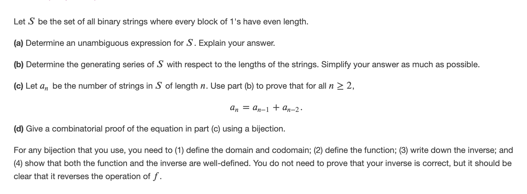 Let S Be The Set Of All Binary Strings Where Every | Chegg.com