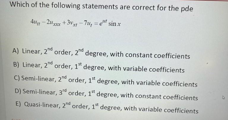 Solved Which of the following statements are correct for the | Chegg.com
