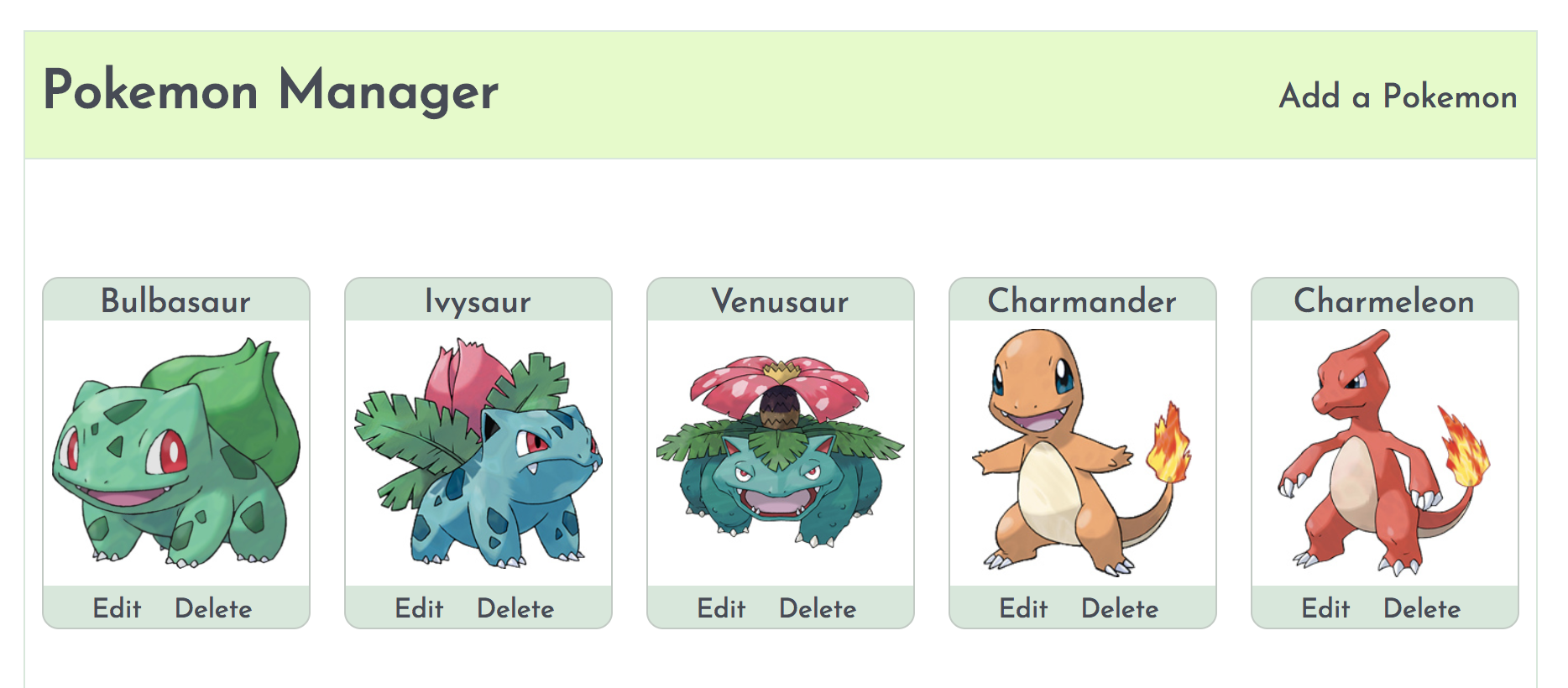 Here are what to display on your Pokémon's show page: | Chegg.com