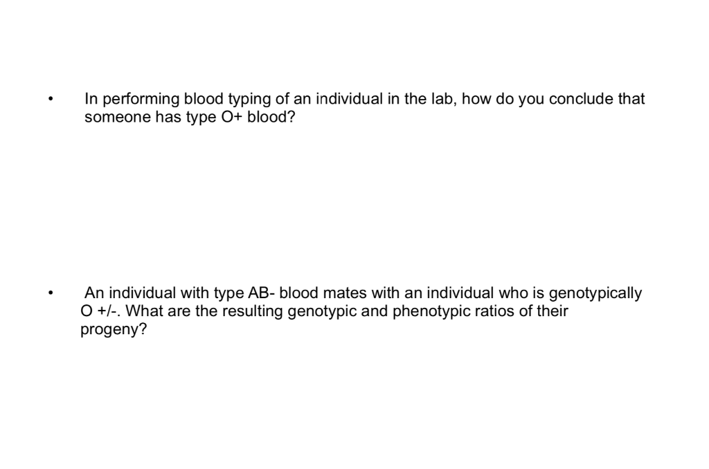 Solved In Performing Blood Typing Of An Individual In The | Chegg.com