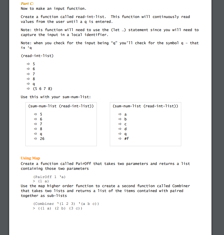 Using Scheme In this assignment, you will be learning | Chegg.com