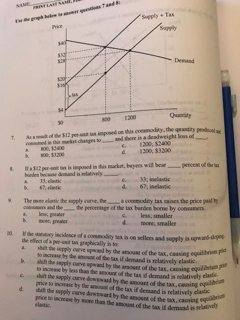Solved Use the graph below to answer questions 7 and 8: | Chegg.com