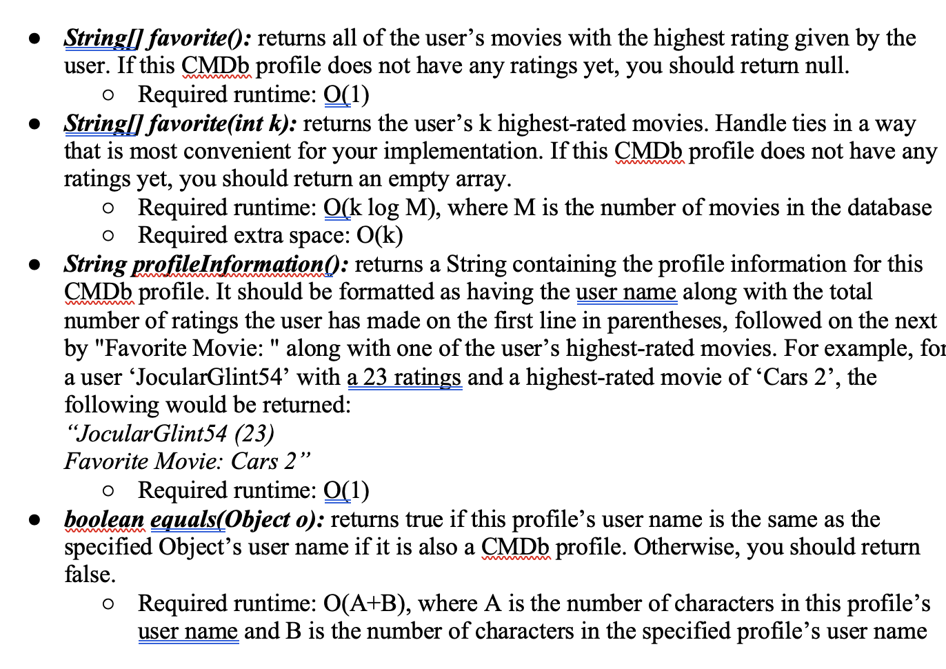 Vrite A Class Cmdbprofile Case Movie Database Chegg