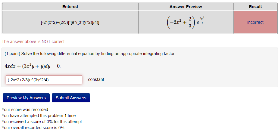 Solved Entered Answer Preview Result | Chegg.com