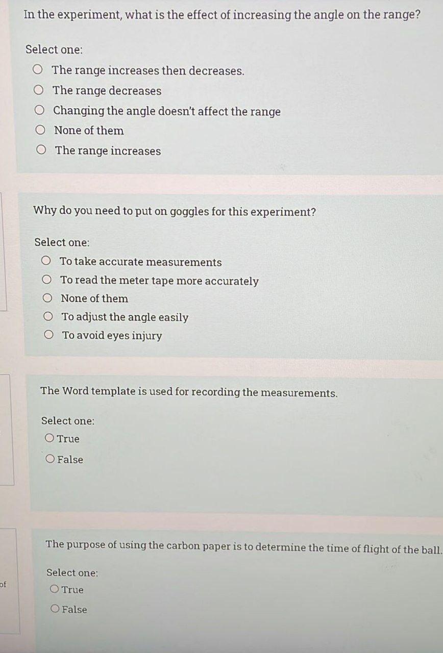 Solved In the experiment, what is the effect of increasing | Chegg.com