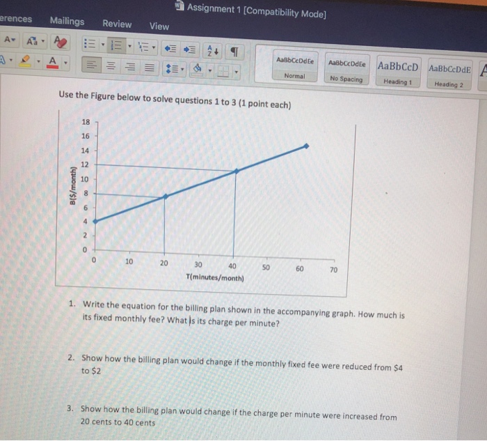 Solved Assignment 1 [Compatibility Mode erences Mailings | Chegg.com