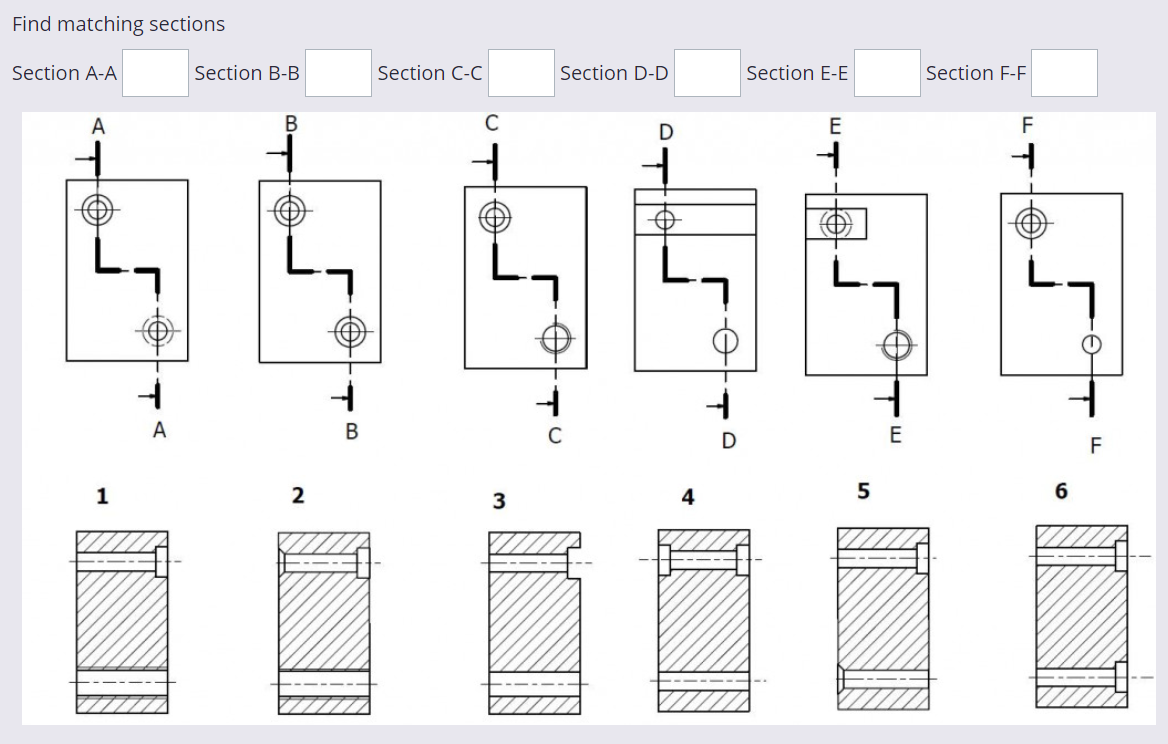 Solved Find Matching Sections Section A-A Section B-B | Chegg.com