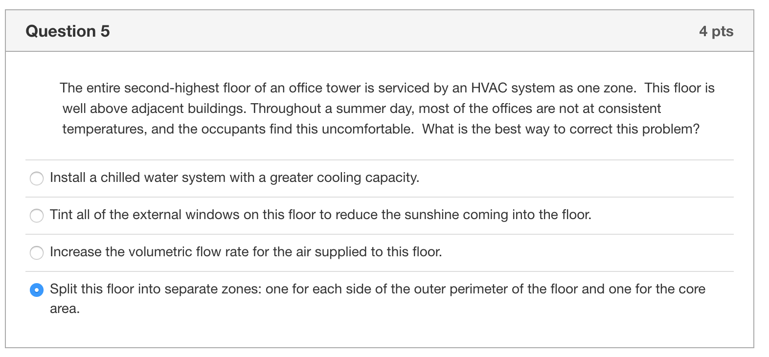 Solved Question 5 4 pts The entire second-highest floor of | Chegg.com ...