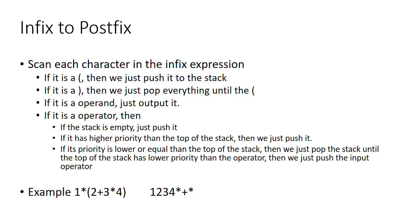 Solved Expression Calculator • 1. Input infix expression 2.