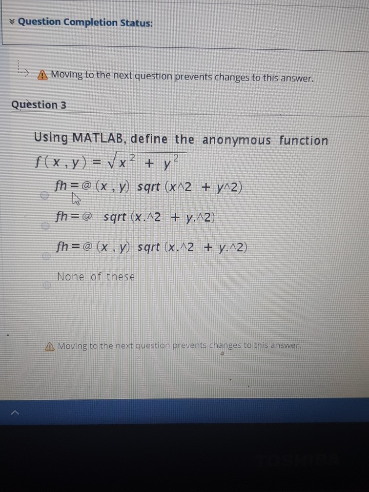 Solved Question Completion Status: > A Moving to the next | Chegg.com