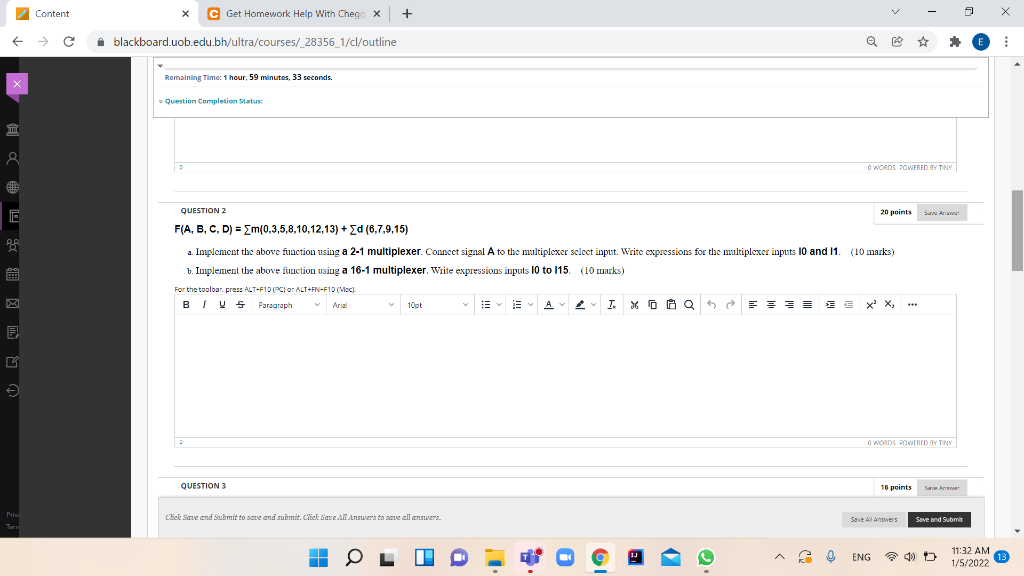 Solved Content х X C Get Homework Help With Chegg X + 그 - с | Chegg.com
