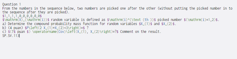 Solved Question 1 From the numbers in the sequence below, | Chegg.com