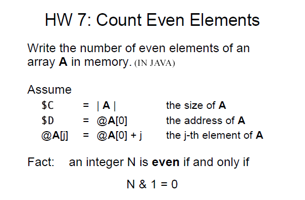 Solved HW 7: Count Even Elements Write the number of even | Chegg.com