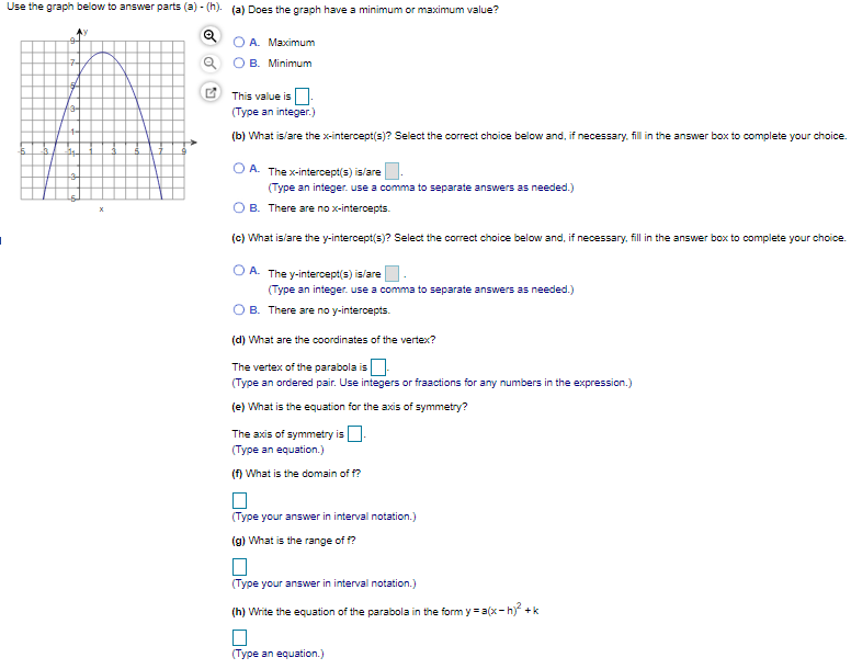 Solved Use the graph below to answer parts (a) - (h). (a) | Chegg.com