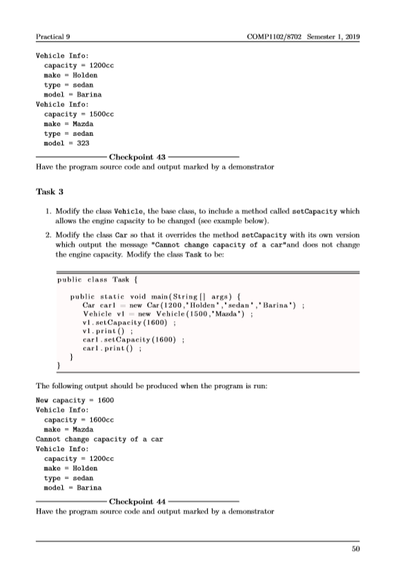 Solved COMPI102 Semester 1, 2019 Practical 9 COMP1102/8702 | Chegg.com