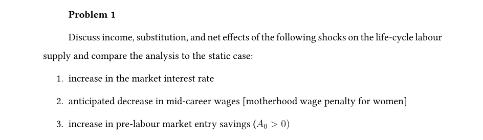 Solved Problem 1 Discuss Income Substitution And Net 5043