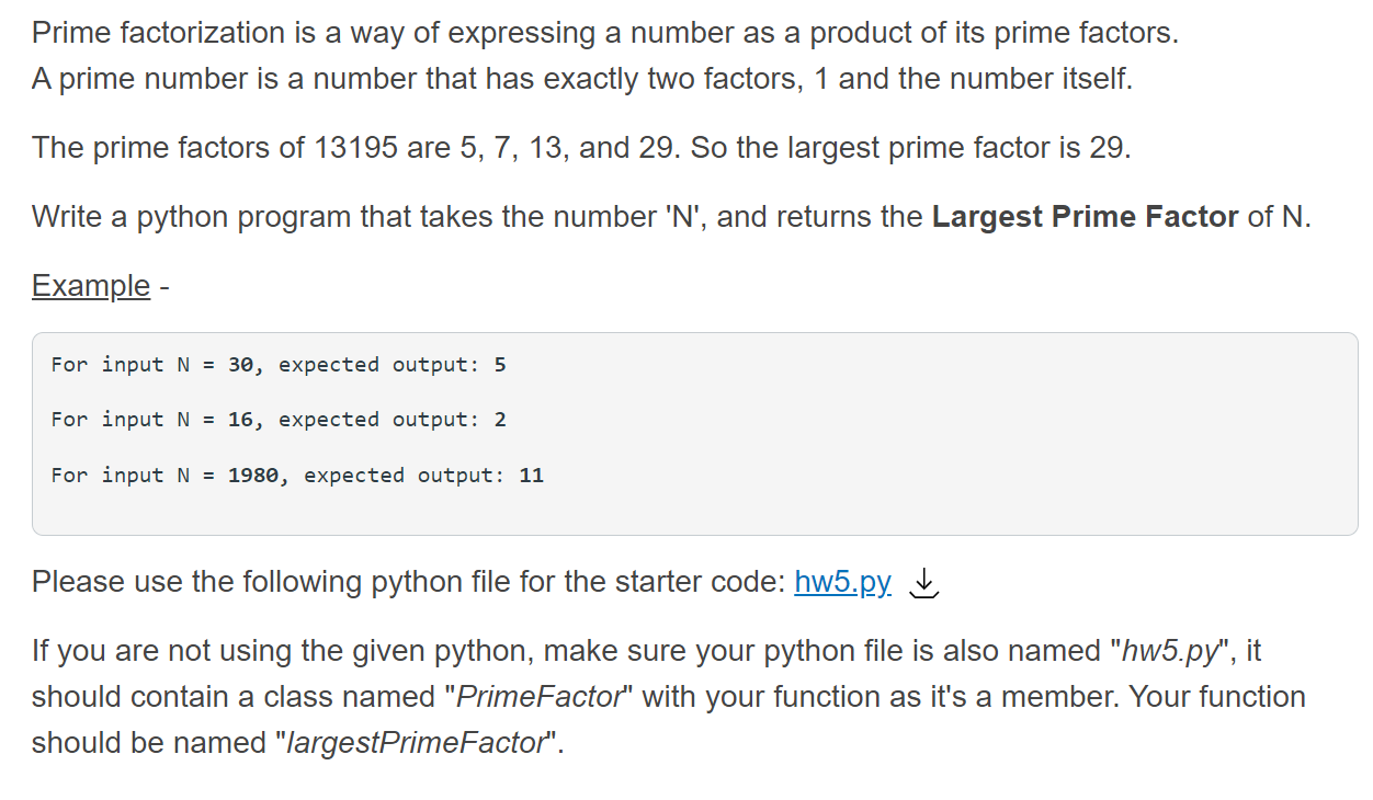 Solved Prime factorization is a way of expressing a number | Chegg.com image.