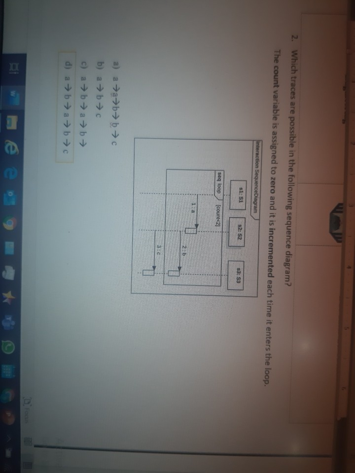 Solved 2. Which Traces Are Possible In The Following | Chegg.com