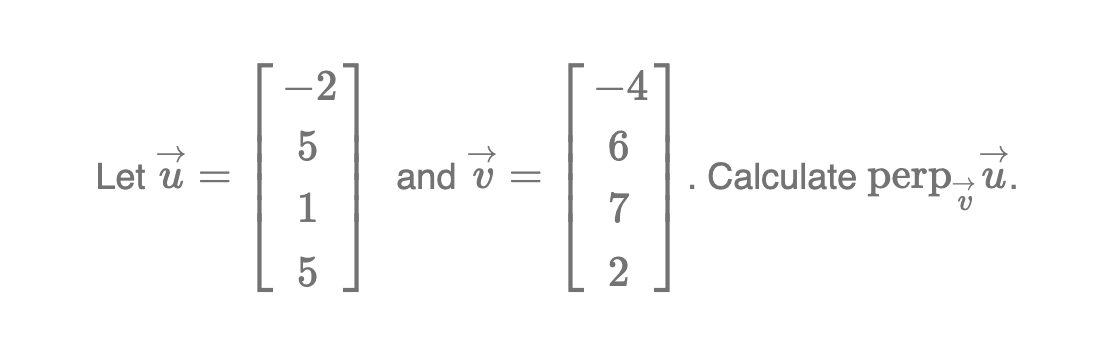Perpvu Math Solved -2 -4 er 6 Let i → at = and = Calculate perpu. 1 7 or | Chegg.com