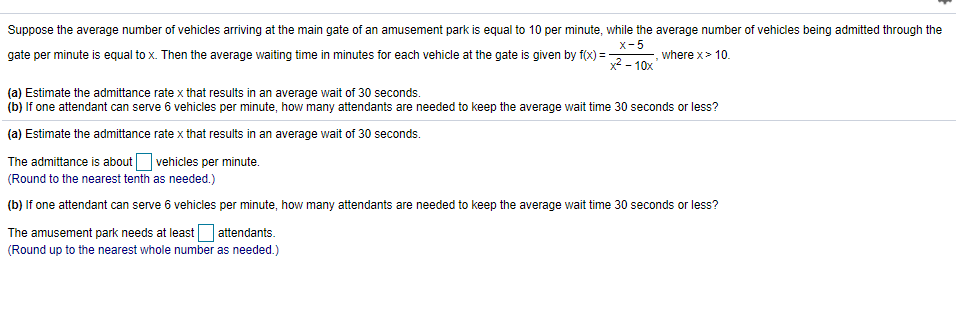 Solved Suppose the average number of vehicles arriving at | Chegg.com