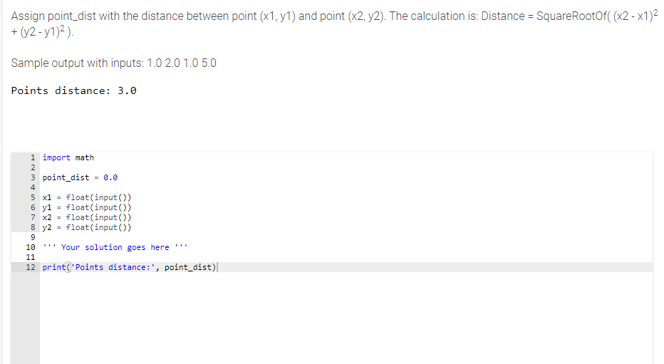 Solved: Assign Point_dist With The Distance Between Point