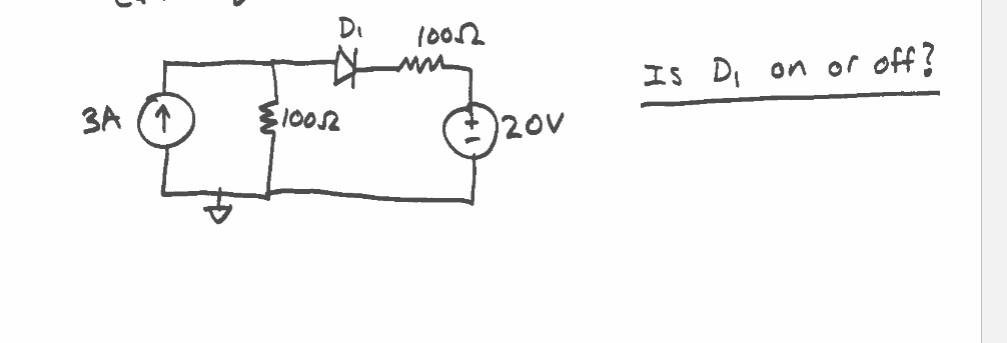 Solved Is D1 on or off? | Chegg.com