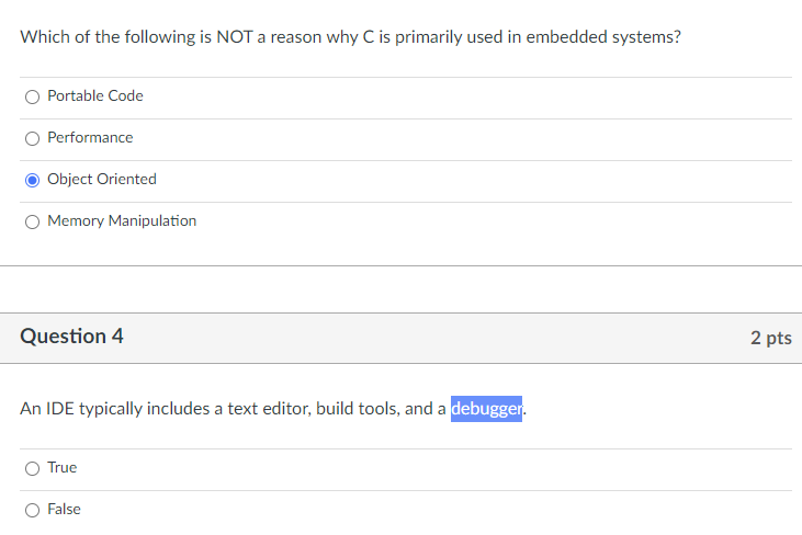 Solved Which Of The Following Is NOT A Reason Why C Is Chegg