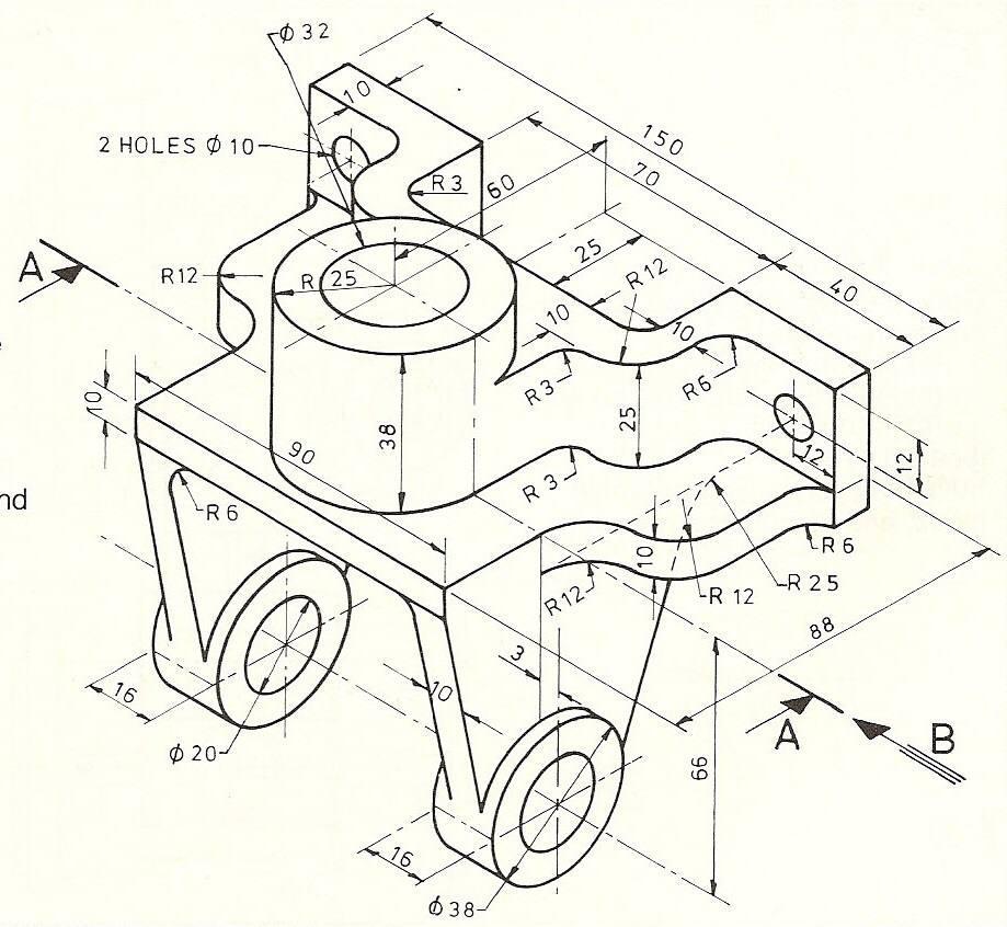 Solved Create A 3D Model From The Given Geometry Shown | Chegg.com