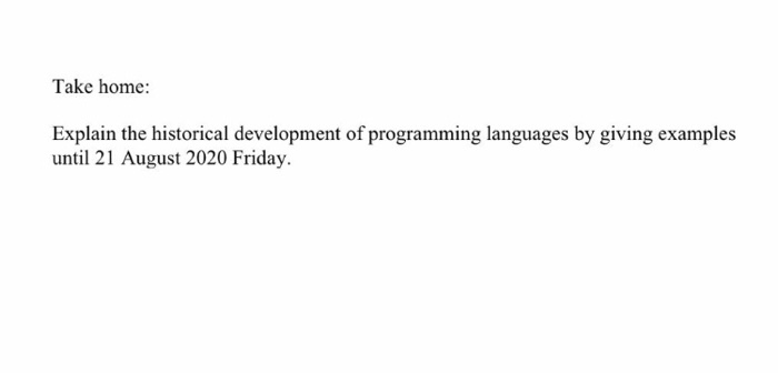 Solved You are explaining programming languages from a | Chegg.com