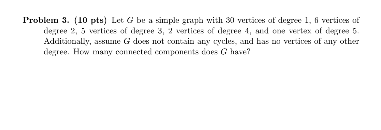 Solved Problem 3 10 Pts Let G Be A Simple Graph With 30 9392