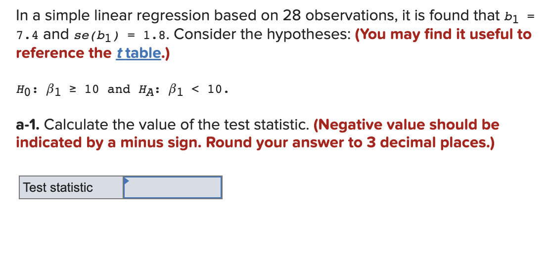 Solved In a simple linear regression based on 28 | Chegg.com