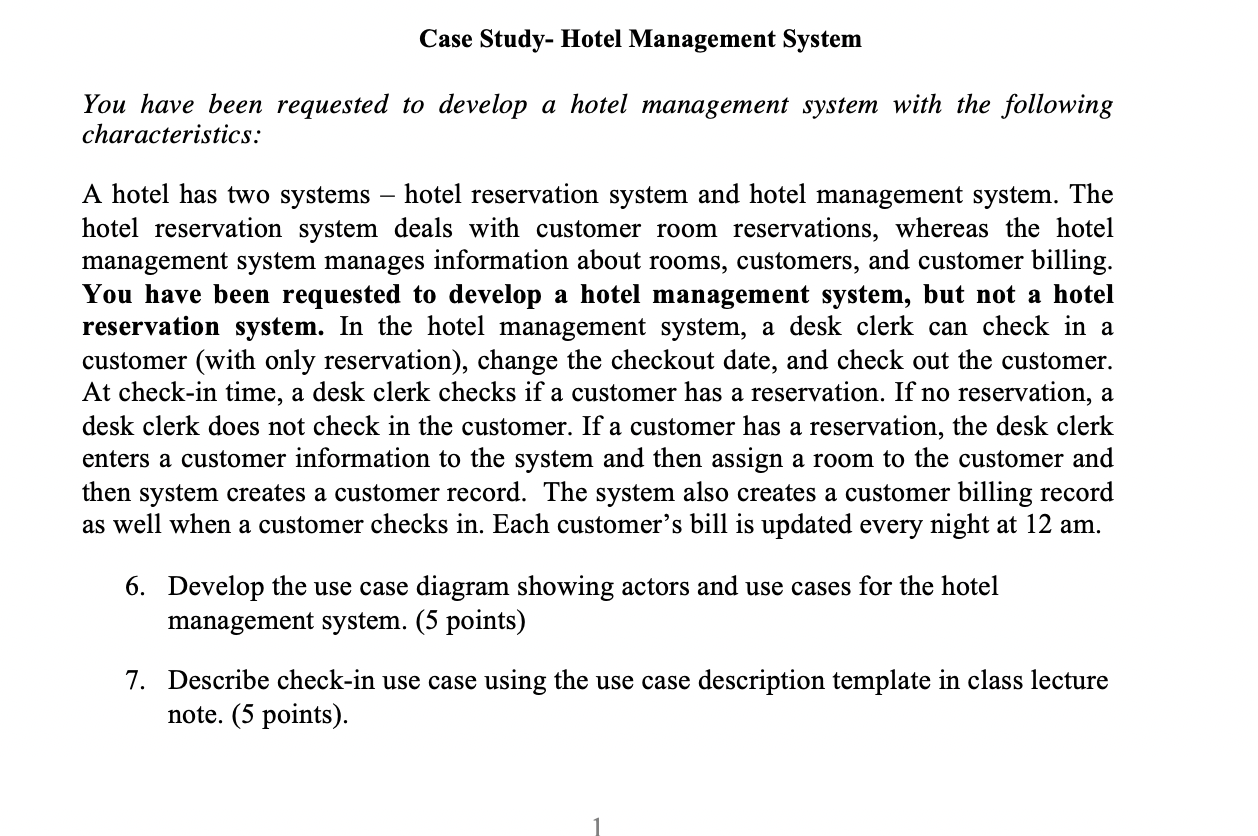 case study hotel management