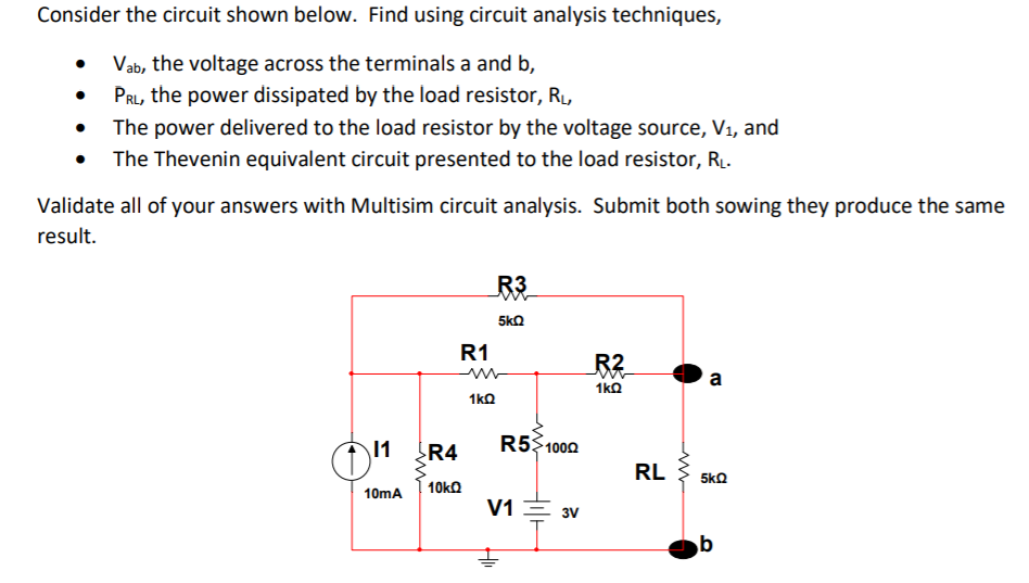 Solved Consider The Circuit Shown Below. Find Using Circuit | Chegg.com