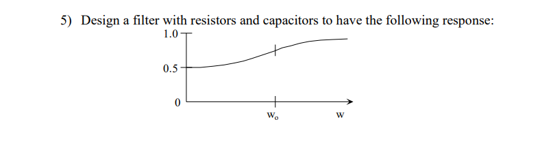 Solved 5 Design a filter with resistors and capacitors to Circuit Diagram