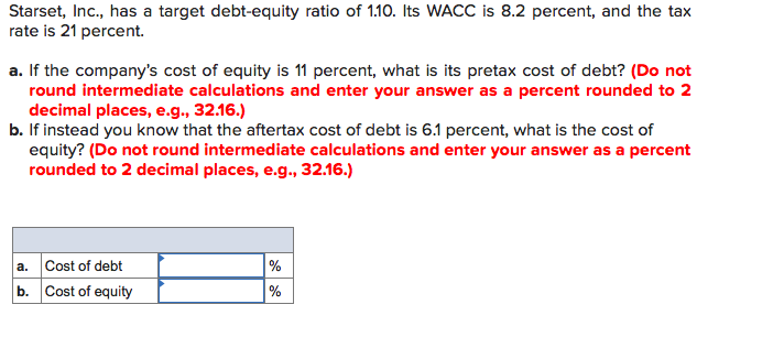 solved-starset-inc-has-a-target-debt-equity-ratio-of-chegg