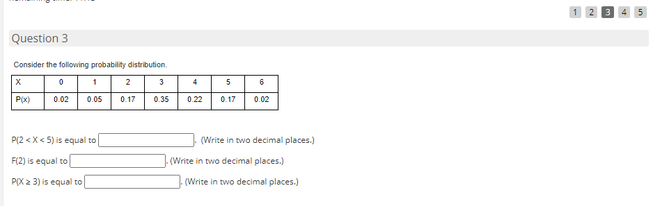 Solved 1 2 3 4 5 Question 3 Consider The Following | Chegg.com