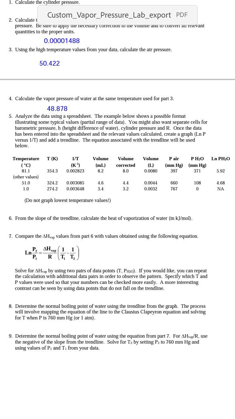 solved-vapor-pressure-and-enthalpy-of-vaporization-lab-i-am-chegg